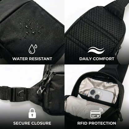 The Valenti Sling Bag® | Sleek. Secure. Weatherproof