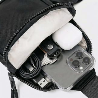 The Valenti Sling Bag® | Sleek. Secure. Weatherproof